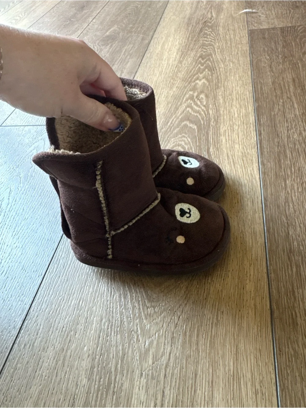 H&M Kids Brown Bear Cozy Boots
